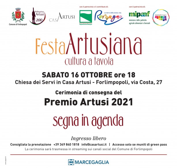 save the date Premio Artusi 2021